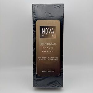 Nova Light Brown Hair Dye Shampoo – 200mL / 6.76 fl oz | Vegan | Paraben-Free